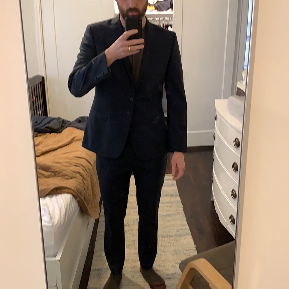 Ben Sherman tailored skinny fit navy blue suit